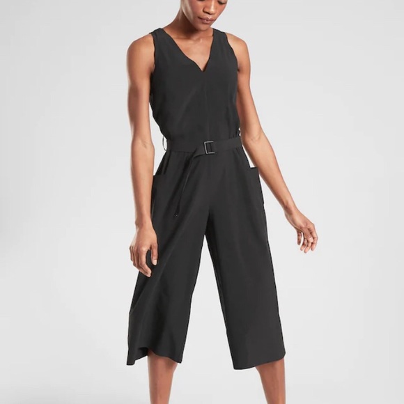 Athleta Sarasota Jumpsuit NWT Black No Belt M - Picture 2 of 8
